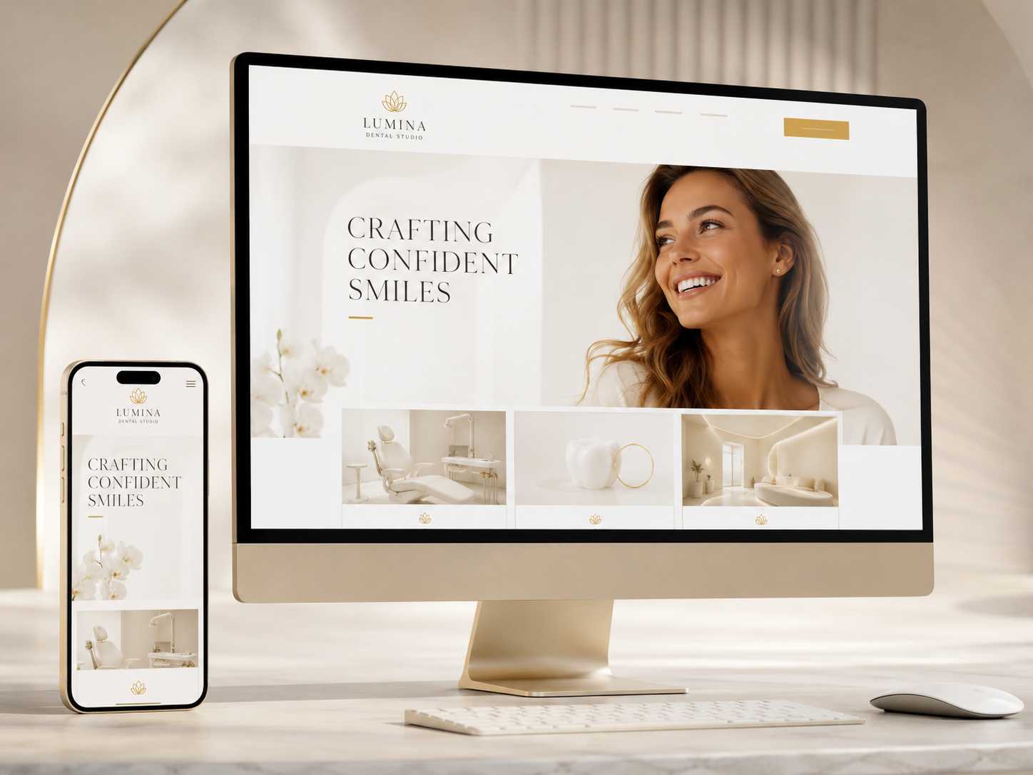 Lumina Dental Studio mockup
